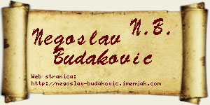 Negoslav Budaković vizit kartica